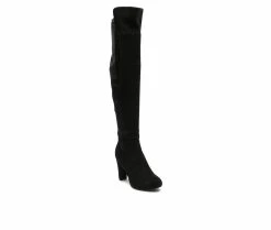 Best Sale 👏 Women's London Rag Fauna Block Heel Knee High 🥾 Boots Black 😍 8 Best Sale 👏 Women's London Rag Fauna Block Heel Knee High 🥾 Boots Black 😍 -London Fog Sales 2 450