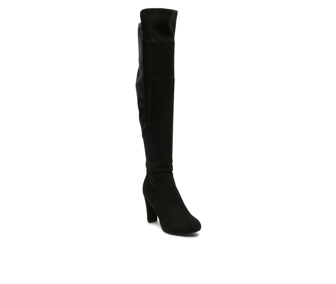 Best Sale 👏 Women's London Rag Fauna Block Heel Knee High 🥾 Boots Black 😍 3 Best Sale 👏 Women's London Rag Fauna Block Heel Knee High 🥾 Boots Black 😍 - Image 3