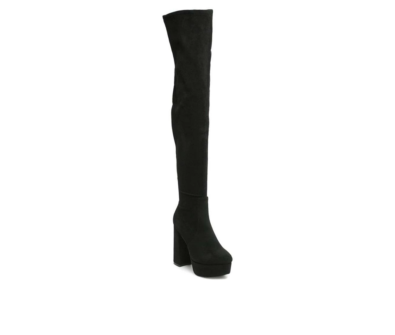 Best Pirce ๐ Women's London Rag Bubble Platform Knee High ๐ฅพ Boots Black Suede โจ 3 Best Pirce ๐ Women's London Rag Bubble Platform Knee High ๐ฅพ Boots Black Suede โจ - Image 3
