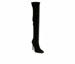 Coupon 😀 Women's London Rag Tilera Knee High Stiletto 🥾 Boots Black 😉 8 Coupon 😀 Women's London Rag Tilera Knee High Stiletto 🥾 Boots Black 😉 -London Fog Sales 2 453