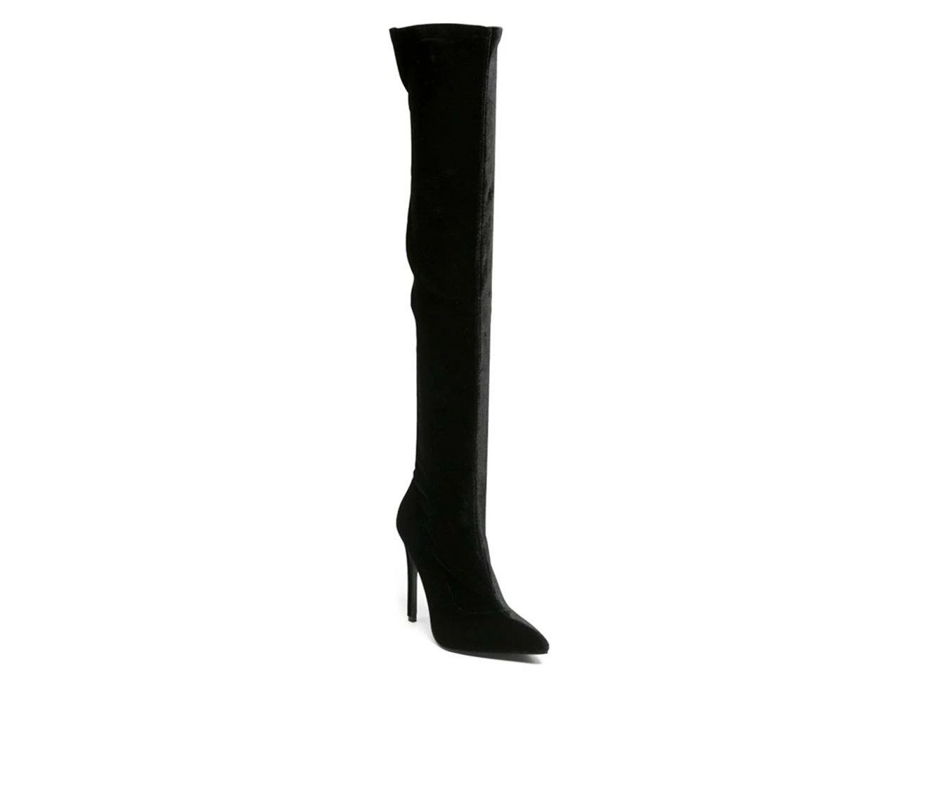 Coupon 😀 Women's London Rag Tilera Knee High Stiletto 🥾 Boots Black 😉 3 Coupon 😀 Women's London Rag Tilera Knee High Stiletto 🥾 Boots Black 😉 - Image 3