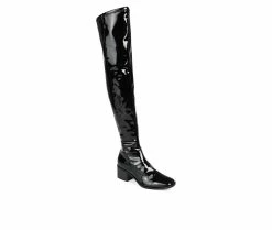 Outlet 🌟 Women's Journee Collection Mariana Wide Calf Over-The-Knee 🥾 Boots Black 🎉 -London Fog Sales 2 459