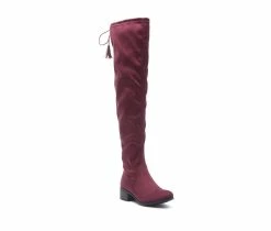 Promo ๐ Women's London Rag Nople Over The Knee ๐ฅพ Boots Dark Red ๐ 8 Promo ๐ Women's London Rag Nople Over The Knee ๐ฅพ Boots Dark Red ๐ -London Fog Sales 2 494