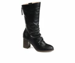 Cheap 🛒 Women's Journee Collection Sequoia Mid 🥾 Boots Black 😀 -London Fog Sales 2 506