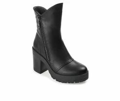 Coupon 😍 Women's Journee Collection Jaquie Block Heel Booties Black ⌛ 8 Coupon 😍 Women's Journee Collection Jaquie Block Heel Booties Black ⌛ -London Fog Sales 2 535