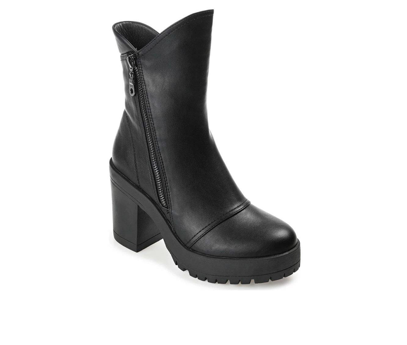 Coupon 😍 Women's Journee Collection Jaquie Block Heel Booties Black ⌛ 3 Coupon 😍 Women's Journee Collection Jaquie Block Heel Booties Black ⌛ - Image 3