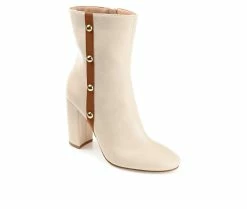 Outlet 🔔 Women's Journee Collection Gaibriel Heeled Booties Beige 😍 -London Fog Sales 2 541