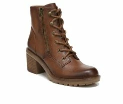 Hot Sale 😀 Women's Zodiac Gaige Heeled Combat Booties Cognac 😉 -London Fog Sales 2 557
