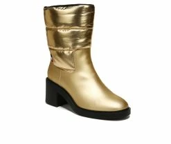 Promo 🎁 Women's Franco Sarto Snow Heeled Booties Gold ❤️ 8 Promo 🎁 Women's Franco Sarto Snow Heeled Booties Gold ❤️ -London Fog Sales 2 624