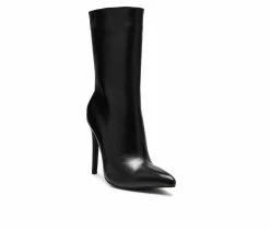 Hot Sale ⭐ Women's Rag & Co Margen Heeled Booties Black 🛒 -London Fog Sales 2 625