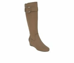 Coupon 👍 Women's Impo Genia Knee High Wedge 🥾 Boots Hummus 🔥 -London Fog Sales 2 74