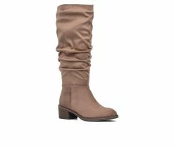Cheapest 🔥 Women's Olivia Miller Oaklynn Knee High 🥾 Boots Natural 😀 -London Fog Sales 2 76