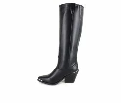 Brand new 🛒 Women's XOXO Ella Knee High Heeled 🥾 Boots Black 🎁 -London Fog Sales 3 136
