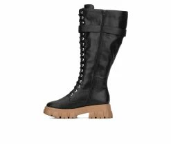 Hot Sale ๐ฅ Women's Fashion To Figure Liv XWC Knee High Lace Up ๐ฅพ Boots Black Wide โ 9 Hot Sale ๐ฅ Women's Fashion To Figure Liv XWC Knee High Lace Up ๐ฅพ Boots Black Wide โ -London Fog Sales 3 165
