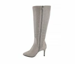 Best deal ✨ Women's Jones NY Martin Heeled Knee High 🥾 Boots Grey ⭐ -London Fog Sales 3 170