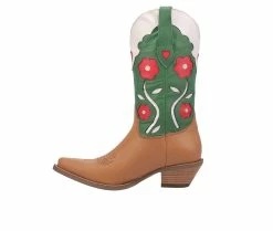 New ✔️ Women's Dingo Boot Comin Up Roses Western 🥾 Boots Camel 🤩 -London Fog Sales 3 231