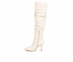 Cheapest ❤️ Women's Journee Collection Kindy Extra Wide Calf Knee High 🥾 Boots Bone 🎁 -London Fog Sales 3 250