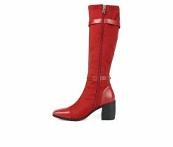 Coupon ⭐ Women's Journee Collection Gaibree Knee High 🥾 Boots Red ⭐ -London Fog Sales 3 256