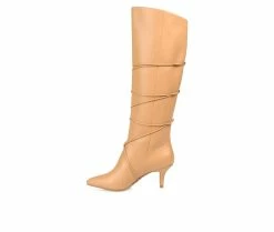 Best deal 🌟 Women's Journee Collection Kaavia Extra Wide Calf Knee High 🥾 Boots Tan ❤️ -London Fog Sales 3 275