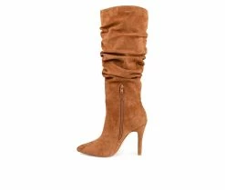 Best Sale 👏 Women's Journee Collection Sarie Knee High 🥾 Boots Cognac 🔔 -London Fog Sales 3 280