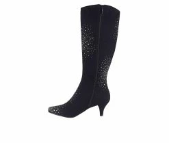 Cheapest 🎁 Women's Impo Namora Starburst Knee High 🥾 Boots Black 💯 -London Fog Sales 3 311
