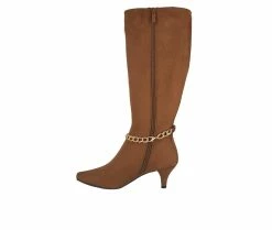 Budget 🧨 Women's Impo Namora Chain Knee High 🥾 Boots Toffee 😍 -London Fog Sales 3 315