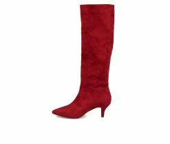 Wholesale 😉 Women's Journee Collection Vellia Extra Wide Calf Knee High 🥾 Boots Wine 🎉 -London Fog Sales 3 346