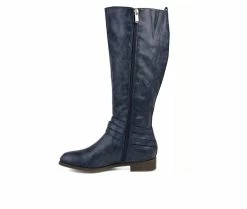 Discount 😀 Women's Journee Collection Ivie Extra Wide Calf Knee High 🥾 Boots Navy 🌟 -London Fog Sales 3 366