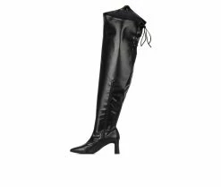 Hot Sale 👍 Women's Fashion To Figure Krista XWC Knee High Heeled 🥾 Boots Black Wide 🎁 9 Hot Sale 👍 Women's Fashion To Figure Krista XWC Knee High Heeled 🥾 Boots Black Wide 🎁 -London Fog Sales 3 388