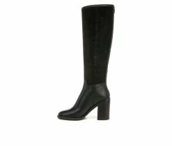 Hot Sale 👏 Women's Franco Sarto Rivet Tall Knee High Heeled 🥾 Boots Black 🌟 -London Fog Sales 3 390