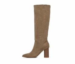 Cheapest ⭐ Women's Torgeis Treasure Knee High Heeled 🥾 Boots Camel 🥰 -London Fog Sales 3 400