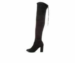 Cheap 🌟 Women's Delicious Snivy Over-The-Knee 🥾 Boots Black 😍 9 Cheap 🌟 Women's Delicious Snivy Over-The-Knee 🥾 Boots Black 😍 -London Fog Sales 3 409