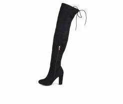 Budget ✨ Women's Journee Collection Maya Over-The-Knee 🥾 Boots Black ⭐ -London Fog Sales 3 421