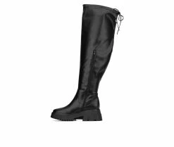 Budget 🌟 Women's Fashion To Figure Nadine XWC Over The Knee 🥾 Boots Black Wide 🤩 -London Fog Sales 3 426