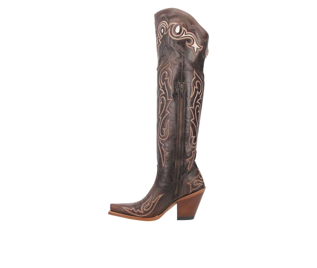 Discount 😉 Women's Dan Post Kommotion Over The Knee Western 🥾 Boots Chocolate 🎁 4 Discount 😉 Women's Dan Post Kommotion Over The Knee Western 🥾 Boots Chocolate 🎁 - Image 4