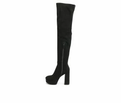 Best Pirce ๐ Women's London Rag Bubble Platform Knee High ๐ฅพ Boots Black Suede โจ 9 Best Pirce ๐ Women's London Rag Bubble Platform Knee High ๐ฅพ Boots Black Suede โจ -London Fog Sales 3 452