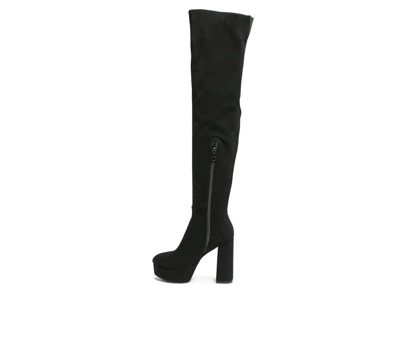 Best Pirce ๐ Women's London Rag Bubble Platform Knee High ๐ฅพ Boots Black Suede โจ 4 Best Pirce ๐ Women's London Rag Bubble Platform Knee High ๐ฅพ Boots Black Suede โจ - Image 4