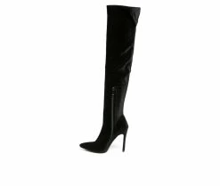 Coupon 😀 Women's London Rag Tilera Knee High Stiletto 🥾 Boots Black 😉 9 Coupon 😀 Women's London Rag Tilera Knee High Stiletto 🥾 Boots Black 😉 -London Fog Sales 3 453