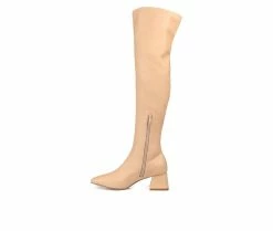 Outlet 😀 Women's Journee Collection Melika Extra Wide Calf Over-The-Knee 🥾 Boots Tan 🔔 -London Fog Sales 3 463