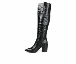 Coupon 🎁 Women's Journee Collection Therese Wide Calf Over-The-Knee 🥾 Boots Black 🛒 -London Fog Sales 3 466