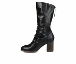 Cheap 🛒 Women's Journee Collection Sequoia Mid 🥾 Boots Black 😀 -London Fog Sales 3 506