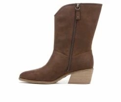Cheap 🔥 Women's Dr. Scholls Layla Mid Calf Western Booties Brown ✔️ -London Fog Sales 3 515
