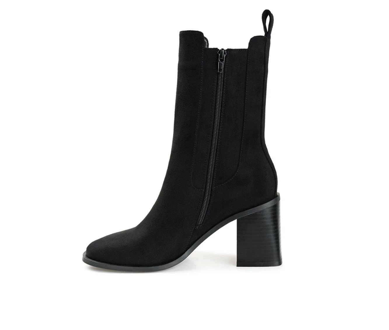 Budget 👍 Women's Journee Collection Kaydia Mid Calf Chelsea 🥾 Boots Black ⌛ 4 Budget 👍 Women's Journee Collection Kaydia Mid Calf Chelsea 🥾 Boots Black ⌛ - Image 4