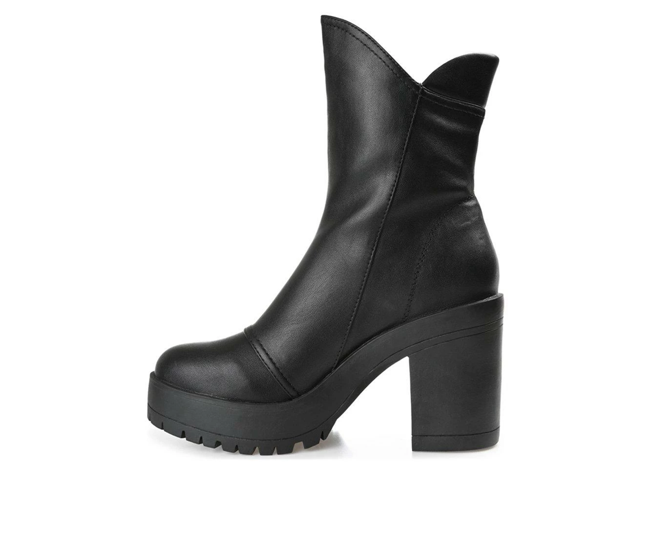 Coupon 😍 Women's Journee Collection Jaquie Block Heel Booties Black ⌛ 4 Coupon 😍 Women's Journee Collection Jaquie Block Heel Booties Black ⌛ - Image 4