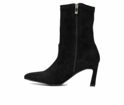 Top 10 🤩 Women's New York And Company Xandra Mid Calf Booties Black ✨ -London Fog Sales 3 560