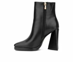 Wholesale 🔔 Women's New York And Company Yolana Heeled Booties Black 👏 -London Fog Sales 3 633