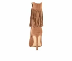 Brand new โ Women's Nine West Tries Heeled Fringe Booties Cognac Suede ๐ 9 Brand new โ Women's Nine West Tries Heeled Fringe Booties Cognac Suede ๐ -London Fog Sales 3 634