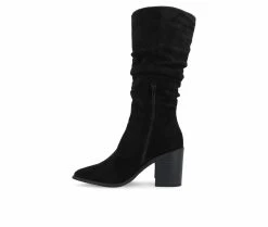 Top 10 💯 Women's Journee Collection Hartly-WC Mid Calf Western Inspired Boot Black 🔥 -London Fog Sales 3 637