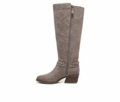 New ❤️ Women's Dr. Scholls Liberate Wide Calf Knee High Heeled 🥾 Boots Taupe 💯 -London Fog Sales 3 81