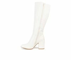Budget 🛒 Women's Journee Collection Tavia Knee High 🥾 Boots White 🔔 -London Fog Sales 3 85